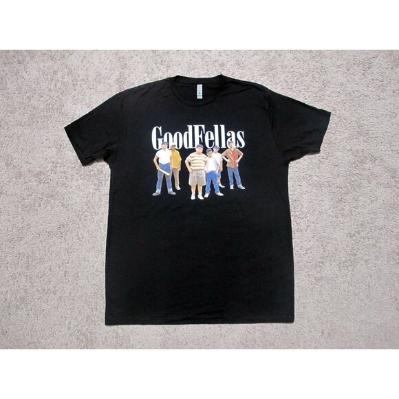 Sandlot x Goodfellas movie mash-up black t-shirt men's sz XL next level apparel - Picture 2 of 4